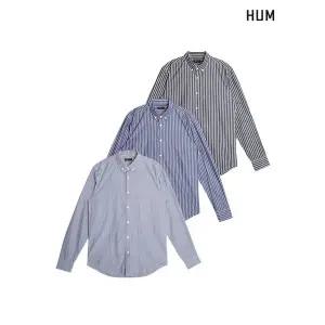 [본사][HUM]유니)선염 스트라이프 셔츠 FHMFCSL701P
