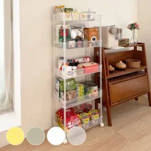 로이드 이동식 선반 트롤리 틈새 수납장 5단 2개