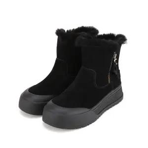 바바라 소가죽 지퍼 숏 여성 앵클 퍼부츠 5cm_BBH879