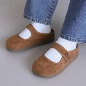 제넌 스웨이드 메리제인 뮬 로퍼 슬리퍼 단화 3cm