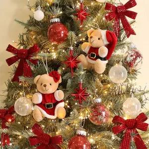 [조아트]크리스마스트리 나무 꾸미기 볼 장식 오너먼트 허니베어 장식세트