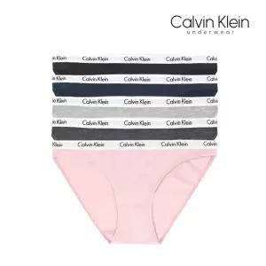 [캘빈클라인 언더웨어] 캘빈클라인 언더웨어 여성 팬티 5장 세트 속옷 코튼 QP3281O-401