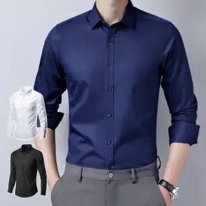 남성용 스키니핏드레스셔츠 이지 포멀웨어 풀슬리브 와이셔츠