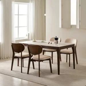 [삼익가구][NEW기본배송비무료]로이든 포세린 통세라믹 4인용 와이드 원목 1600 식탁세트(의자4)