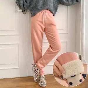 스노우 양털 트레이닝 조거 팬츠 3color / 겨울 방한 밴딩바지