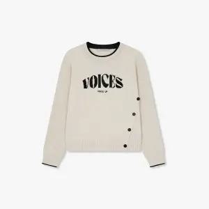 [롯데백화점]보브 버튼 포인트 레터링 니트 풀오버 7155450015