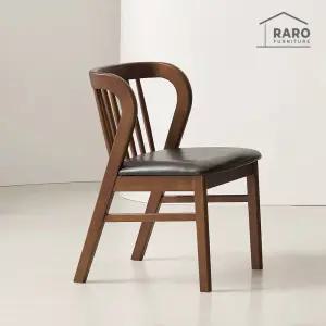 허그 고무나무 원목 의자 카페 인테리어 체어 1+1_무료배송