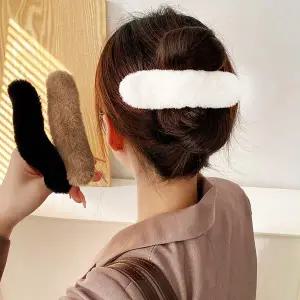 [콩심팥심]일자 머리핀 인조퍼 집게핀