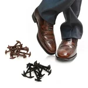 매듭없는 실리콘 앙카 정장 고무 구두끈 10P