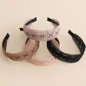 여성 프렌치 레이스 빈지티풍 스타일 헤어 머리띠 얇은머리띠