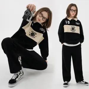 바스켓카라 오버 반집업[티셔츠TEJG555]