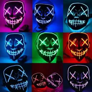 할로윈 데이 코스튬 X눈 LED 가면 분장 남자 인싸템 네온 파티 코스프레 졸사 이벤트