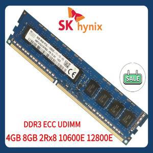 SK 하이닉스 4GB 8GB 2Rx8 PC3L 10600E 12800E DDR3 PC3 1333 1600MHz 순수 ECC UDIMM 버퍼링되지 않은 서