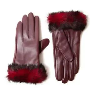 KING 양가죽 토끼털 여성장갑