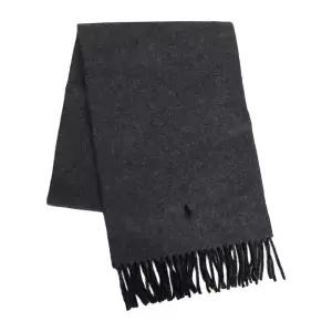 폴로랄프로렌 25FW 클래식 더블 페이스드 울 머플러 블랙챠콜 WC0601 001