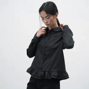 WOMAN 라운드 카라 프릴 블라우스 [3COL] / WBE3L03513