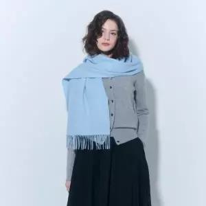 [UNIT](센텀시티점)[캐시미어 100] 캐시미어 지블링 머플러(40cm) (UFJWAM496C-L/BLUE)