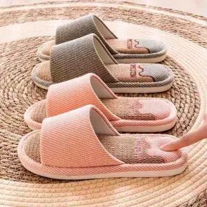 슬리퍼 남여실내화 가정용 웰컴 린넨소재 실내용 거실