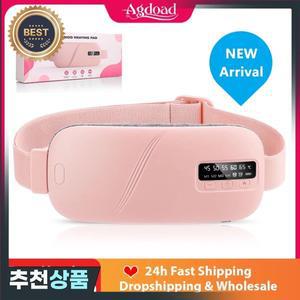 여성 월경 난방 패드 효과적인  압축 기간 릴리프 벨트 여성을위한 충전식 가열 허리 마사지