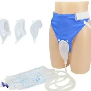 실리콘 수집기 성인용 간병용 남성 간병 소변기 환자용 주머니 소변 재사용 휴대용 채취기 패드