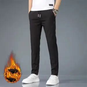 따뜻한 두꺼운 남성 트레이닝 바지 운동복 헬스 팬츠