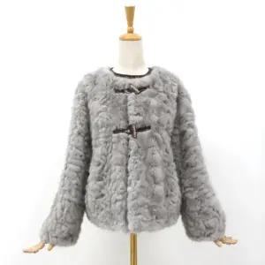 50루벨그레이FAUX FUR 양털자켓