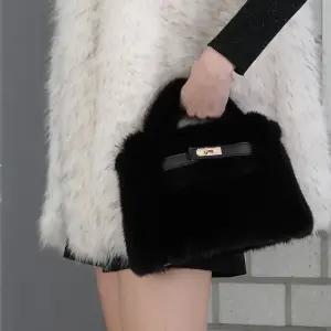 63블랙벨라천연밍크토트백