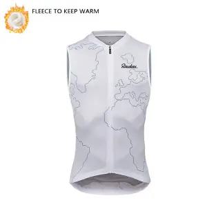 니트 조끼 가을 겨울 캐시미어 보온 플리스 민 사이클링 조끼겨울 자전거 MTB 도로 상의 저지