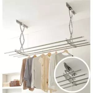 천장 빨래건조대 올스텐2단 건조 다리미 천장형 접이식 튼튼한 미니 행거