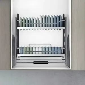 싱크대 상부장 슬라이딩 그릇 정리대 양념 주방