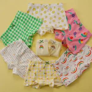 [빌도르] 레인보우 8매 여아 드로즈 사각 아동 키즈 어린이 팬티 세트