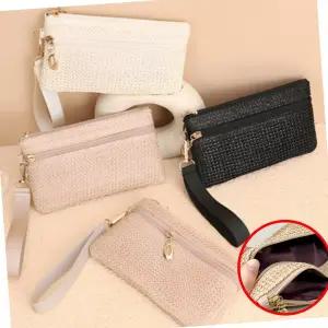 여성 손목 스트랩 파우치 미니 클러치백 통장지갑 이너백