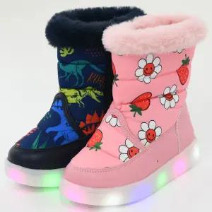 뉴공룡 딸기 털 여아 남아 패션 키즈 유아동 패딩 LED부츠