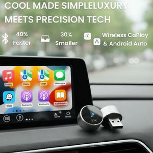 안드로이드 오토 동글 GetPairr 미니 큐브 무선 카플레이 어댑터 플러그 플레이 와이파이 빠른 연결 98 차량용