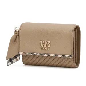 [닥스](강남점)DCWA6E232I2 [ BUCKINGHAM] 버킹엄 베이지 소가죽 3단 반지갑