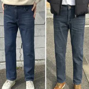 겨울용 런칭기념 특가! 남자 겨울용 기모 스판 청바지 일자 데님 편한 캐주얼 작업복