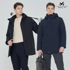 밀레골프 남성 인퀼팅 덕다운 코트