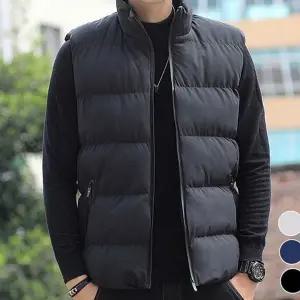 하이넥 남성 패딩 조끼 베스트 남성 경량 패딩 조끼 데일리