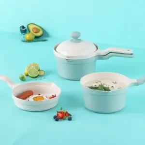 키친플라워 두두팟 세라믹 인덕션 편수+팬 세트 18CM