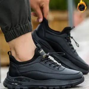 남성 털 운동화 기모 캐주얼 신발 남성 방한화 겨울 아웃도어화 캐주얼화 방지화 미끄럼 방한용 단화