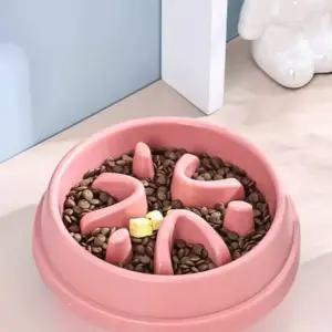 슬로우 피더 펫 식기 강아지 고양이 밥그릇 급체 방지