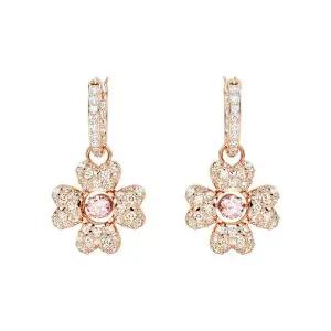 (W) Swarovski Idyllia Drop Earrings White Rose Gold Tone Plated 스와로브스키 이딜리아 드롭 이어링 화