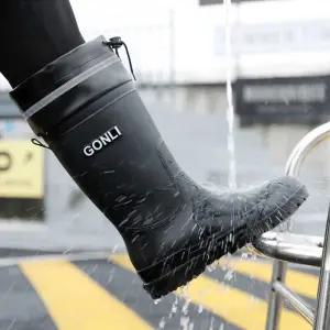 미끄럼 방지 남성 용 캐주얼 패션 농사 일 장화 코디 남성레인슈즈방수