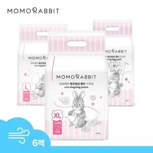[모모래빗]에코씽씽 팬티 기저귀 여아용 6팩