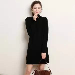 여성 4컬러 겨울 실루엣 포근한 반목 니트 미니원피스 반목원피스 소프트원피스 니트원피스 따뜻한원피스