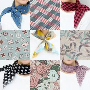 국산 사각 쁘띠스카프 개별포장 단체선물 면손수건 머플러