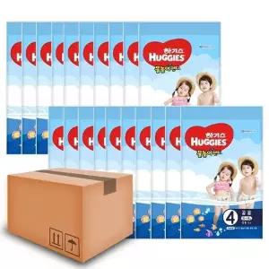 [하기스] 하기스 물놀이팬티기저귀 수영장기저귀 방수기저귀 4단계 남여공용 3Px20팩(1박스)