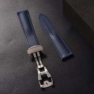 Delugs Quick Relase 20mm 22mm 프리미엄 FKM 고무 시계 밴드 버터 플라이 버클 방수 소프트 고무 스트랩