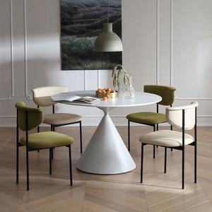 원형 식탁 다이닝 1200 블랙 4인용 받침판 월넛 레그 원석 천연대리석 1200mm