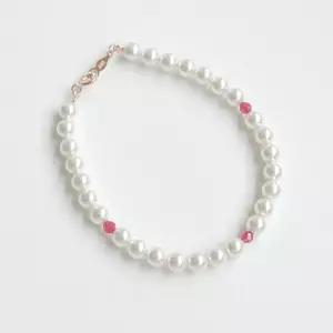 14k 루비 5mm 스왈 진주 팔찌 OPPB0354